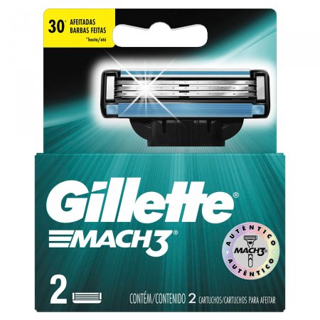 CARGA DE APARELHO PARA BARBEAR GILLETTE MACH3 CARTELA 8 UNIDADES