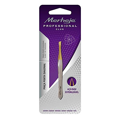PINCA DEPILATORIA INOX PRO PONTA DIAGONAL DOURADA