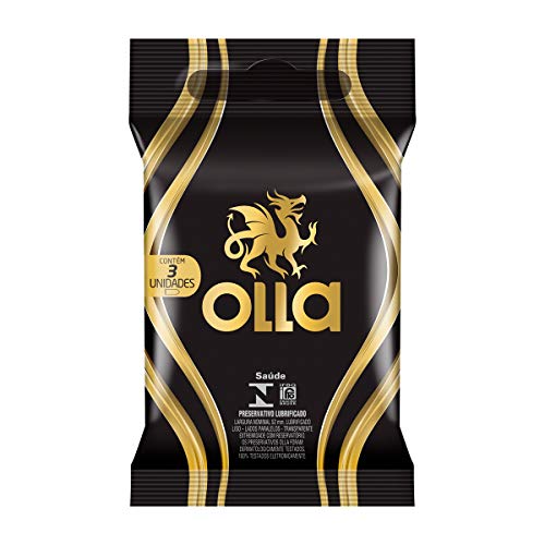PRESERVATIVO MASCULINO LUBRIFICADO OLLA PACOTE 3 UNIDADES