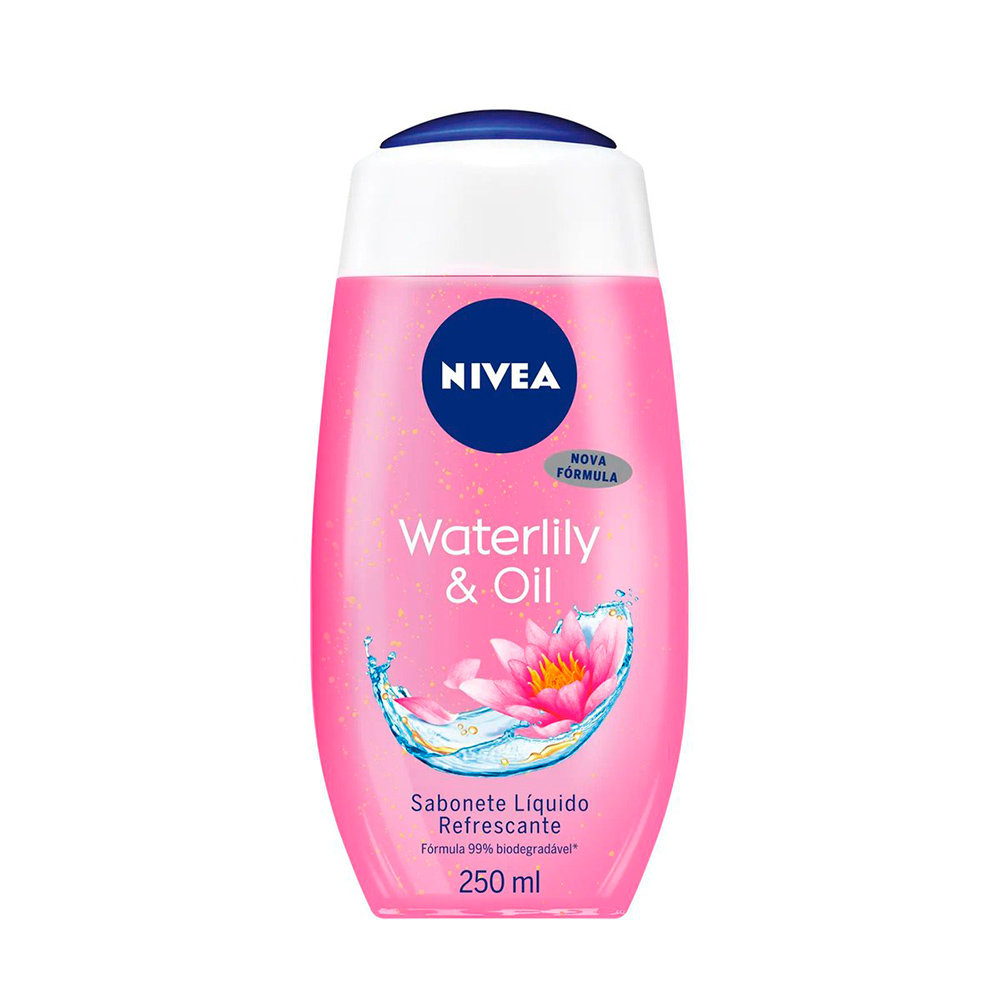 SABONETE LÍQUIDO WATERLILY & OIL NIVEA FRASCO 250ML