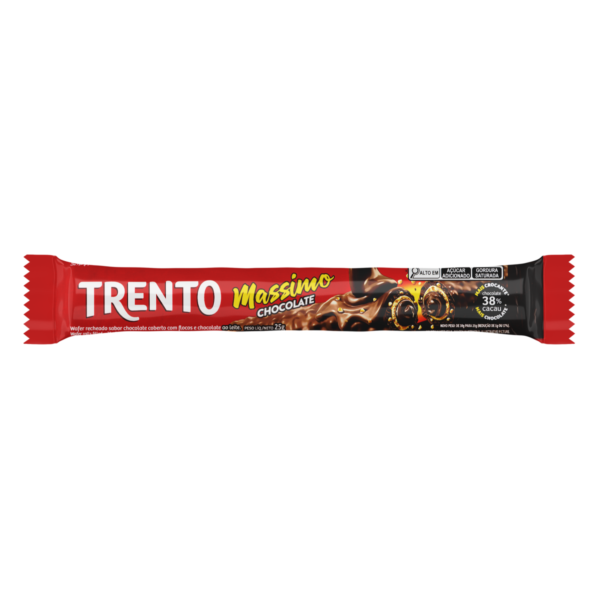 WAFER CHOCOLATE TRENTO MASSIMO PACOTE 25G