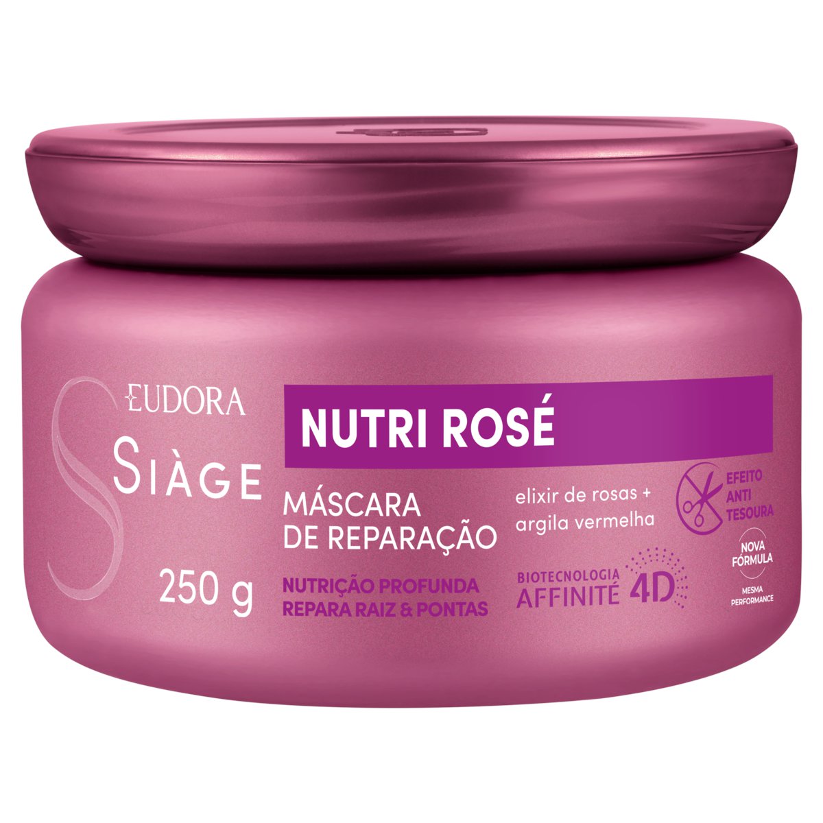 MÁSCARA DE TRATAMENTO EUDORA SIÀGE NUTRI ROSÉ POTE 250G