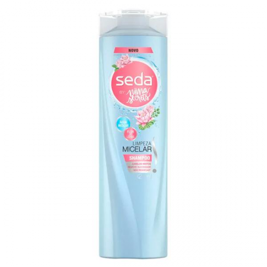SHAMPOO SEDA BY NIINA SECRETS ÁGUA MICELAR E HIALURÔNICO FRASCO 325ML