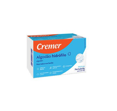 ALGODAO HIDROFILO CREMER ROLO 50G