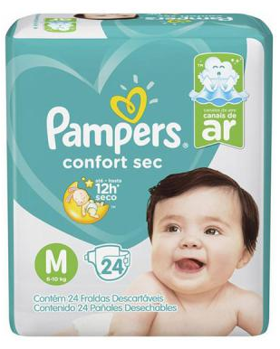 FRALDA PAMPERS CONF.PACOT C/24MD