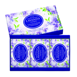 ESTOJO COM 3 SABONETES LAVANDA 390G MEMPHIS