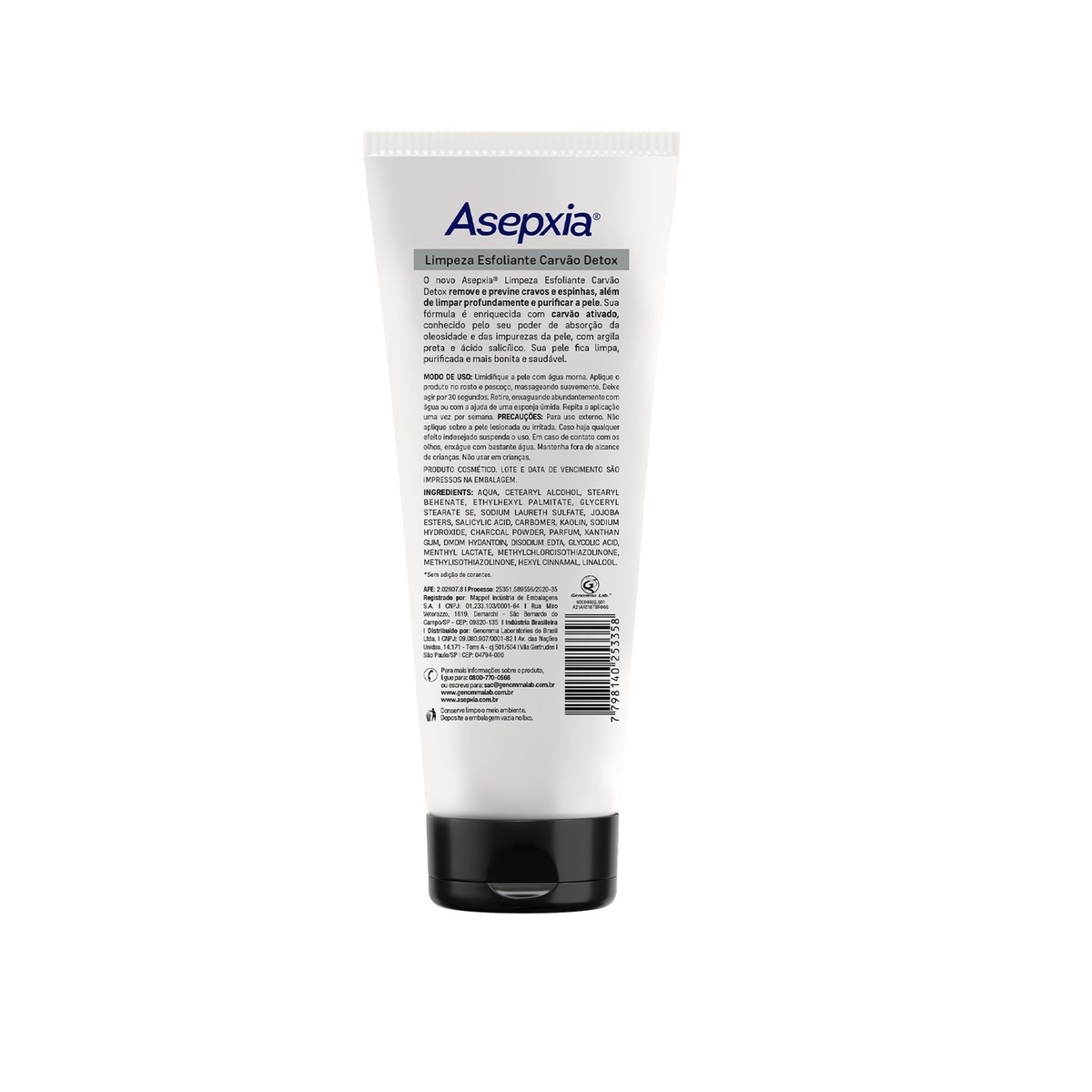 ESFOLIANTE FACIAL ASEPXIA CARVÃO DETOX