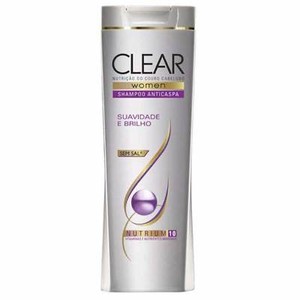 SHAMPOO CLEAR WOMEN ANTICASPA SUAVIDADE E BRILHO