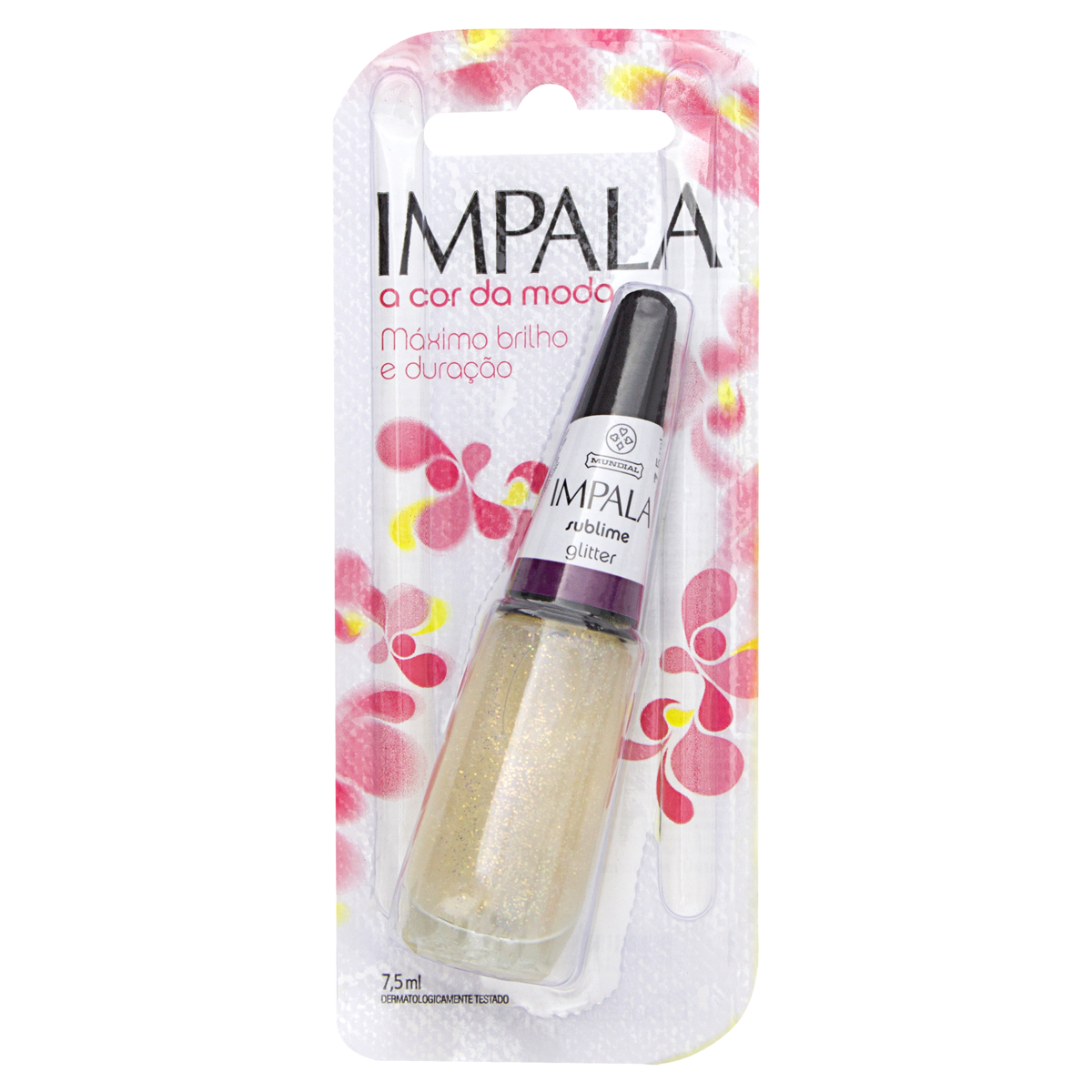 ESMALTE GLITTER SUBLIME IMPALA A COR DA MODA BLISTER 7,5ML