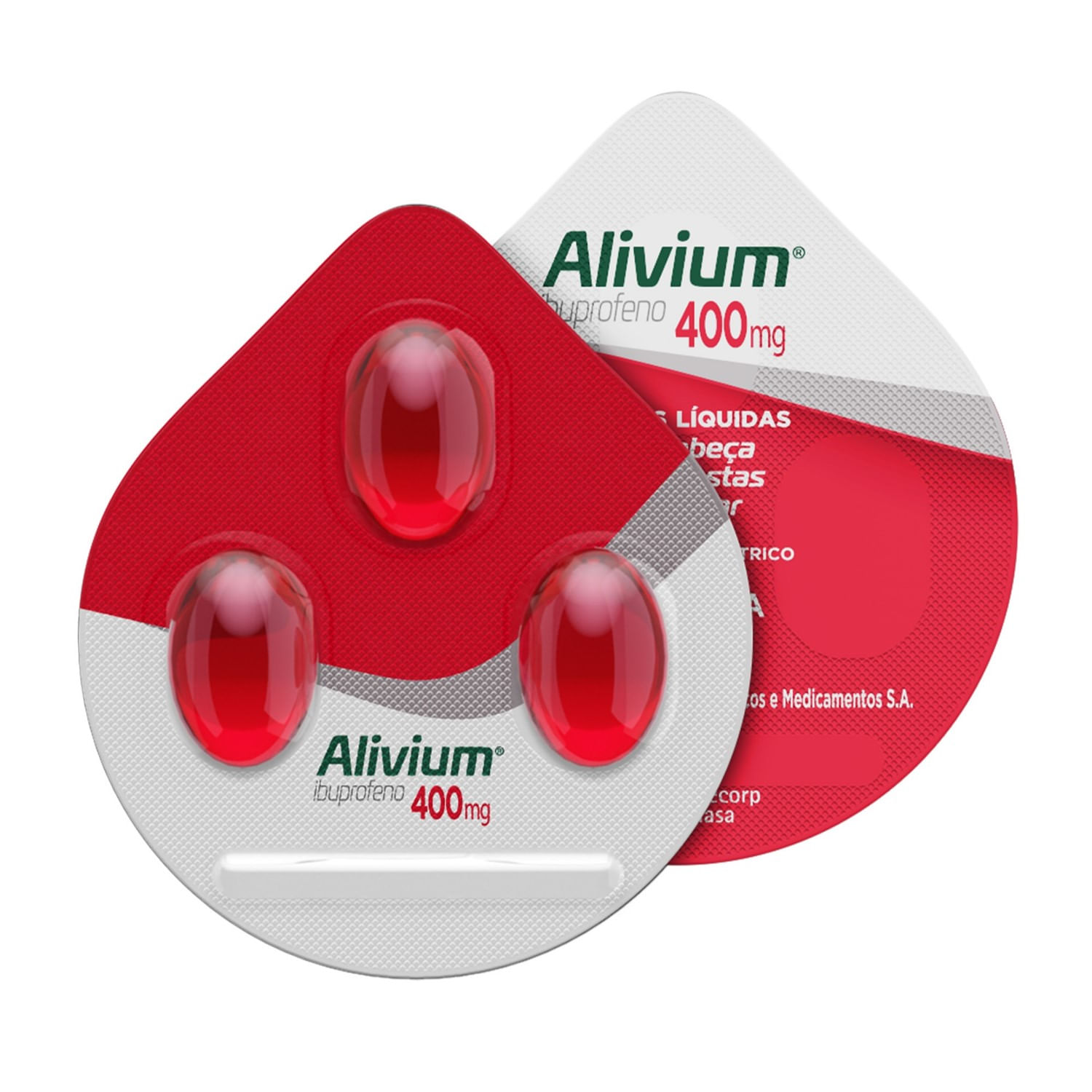 ANALGÉSICO E ANTITÉRMICO ALIVIUM 400MG 3 CÁPSULAS
