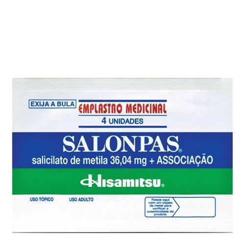 SALONPAS ADESIVO PEQUENO C/4 HISAMITSU
