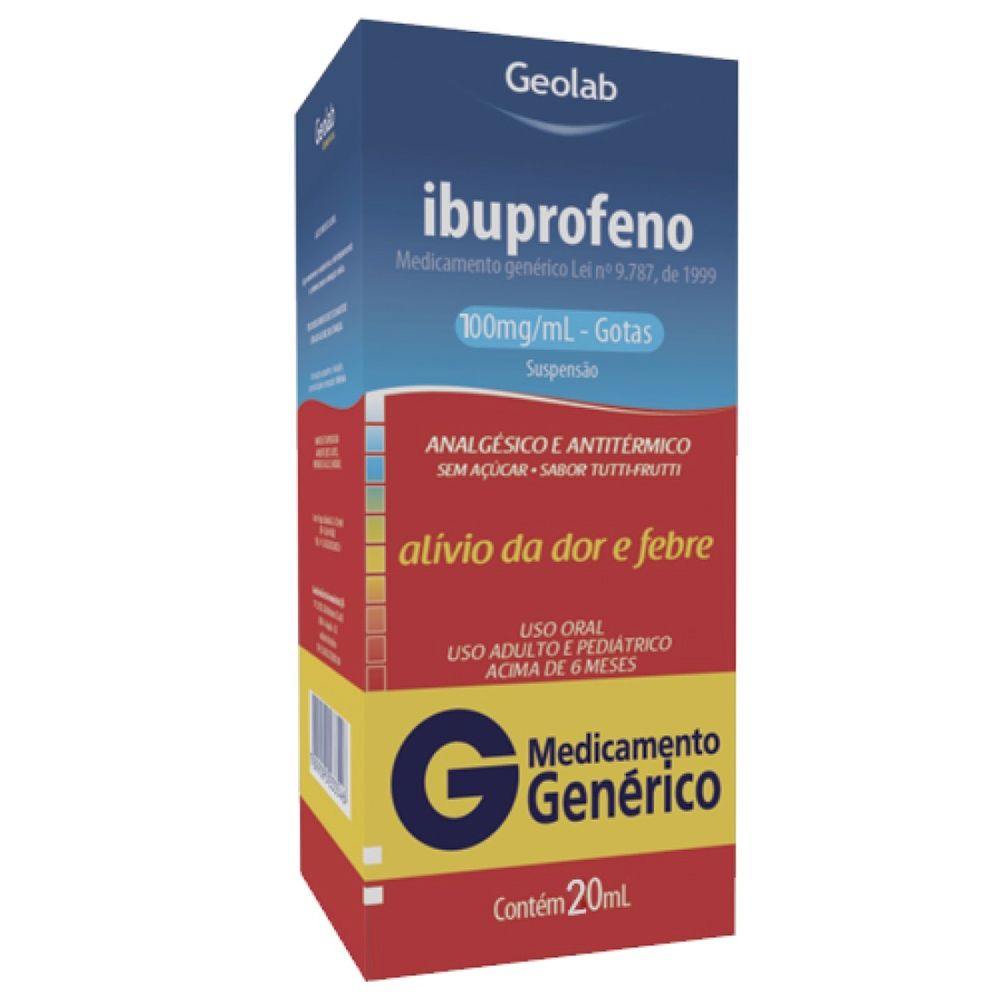 IBUPROFENO 100 mg/mL SUSPENSAO ORAL GOTAS x 1 FRASCO 20 mL