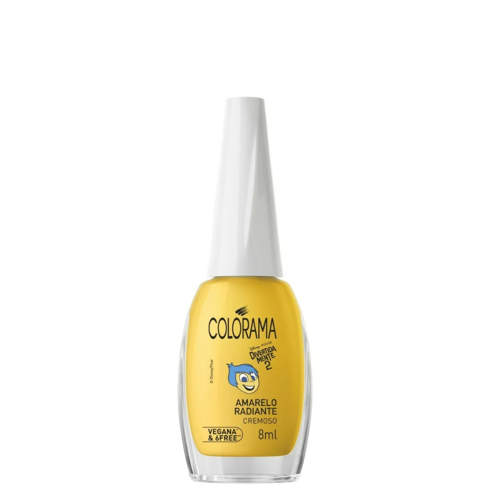 ESMALTE CREMOSO AMARELO RADIANTE DIVERTIDAMENTE 2 COLORAMA FRASCO 8ML