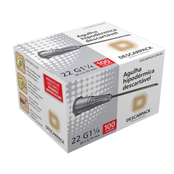 AGULHA 30X0,70 DESCARPACK C/100