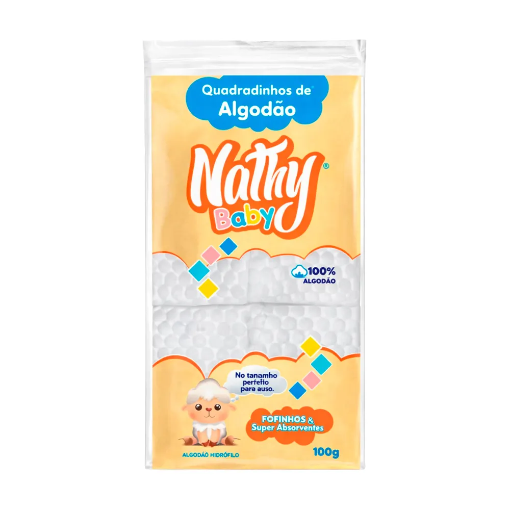 ALGODÃO NATHY QUADRADINHO BABY NATHY 100G