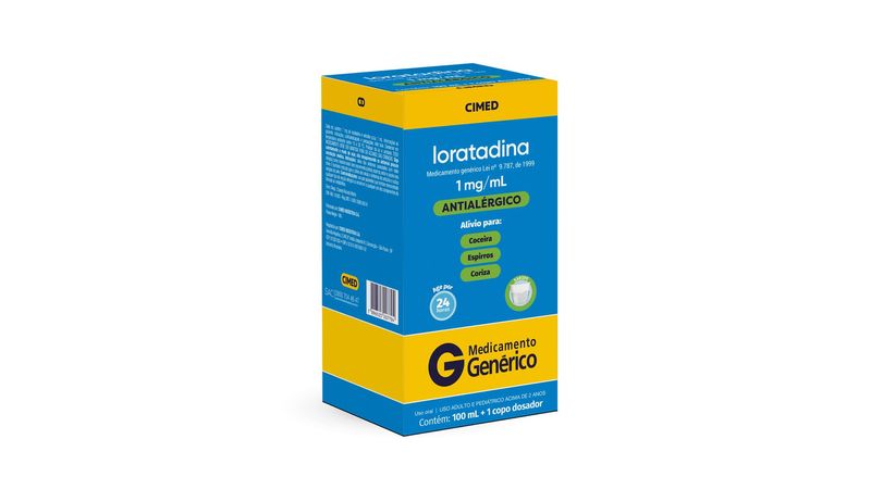 LORATADINA 1 mg/mL XAROPE x 1 FRASCO 100 mL