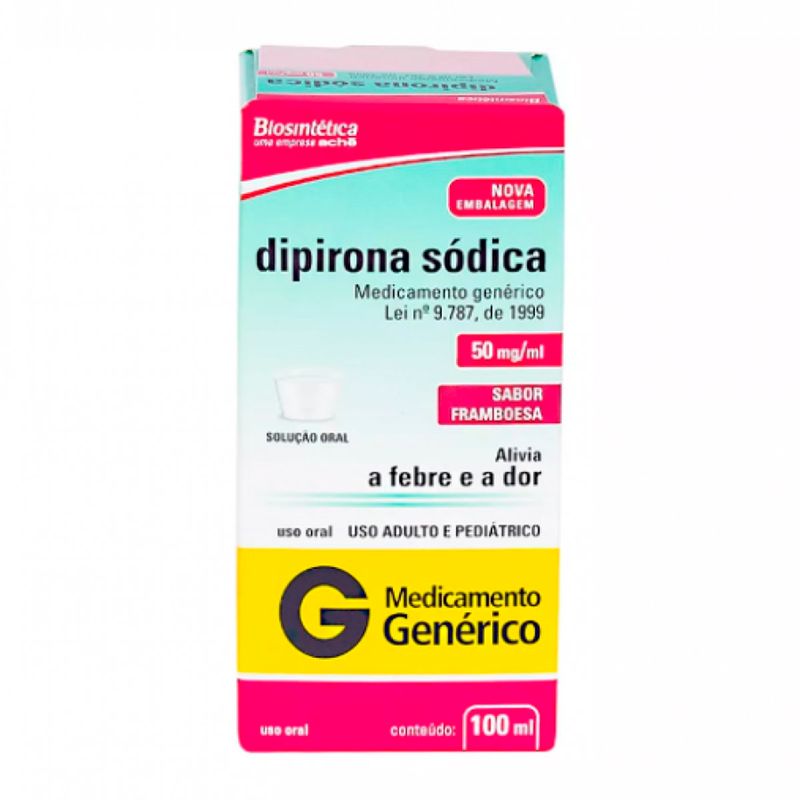 DIPIRONA SODICA 50 mg/mL SOLUCAO ORAL x 1 FRASCO 100 mL