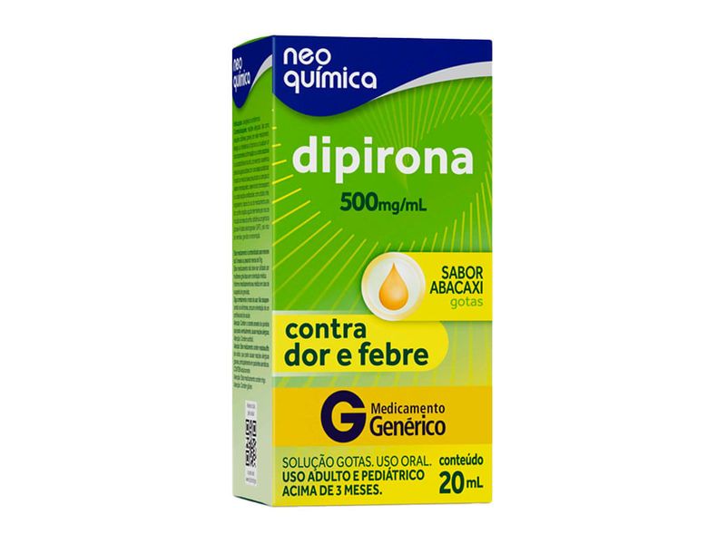DIPIRONA 500MG/ML ABACAXI 20ML NEO QUIMICA