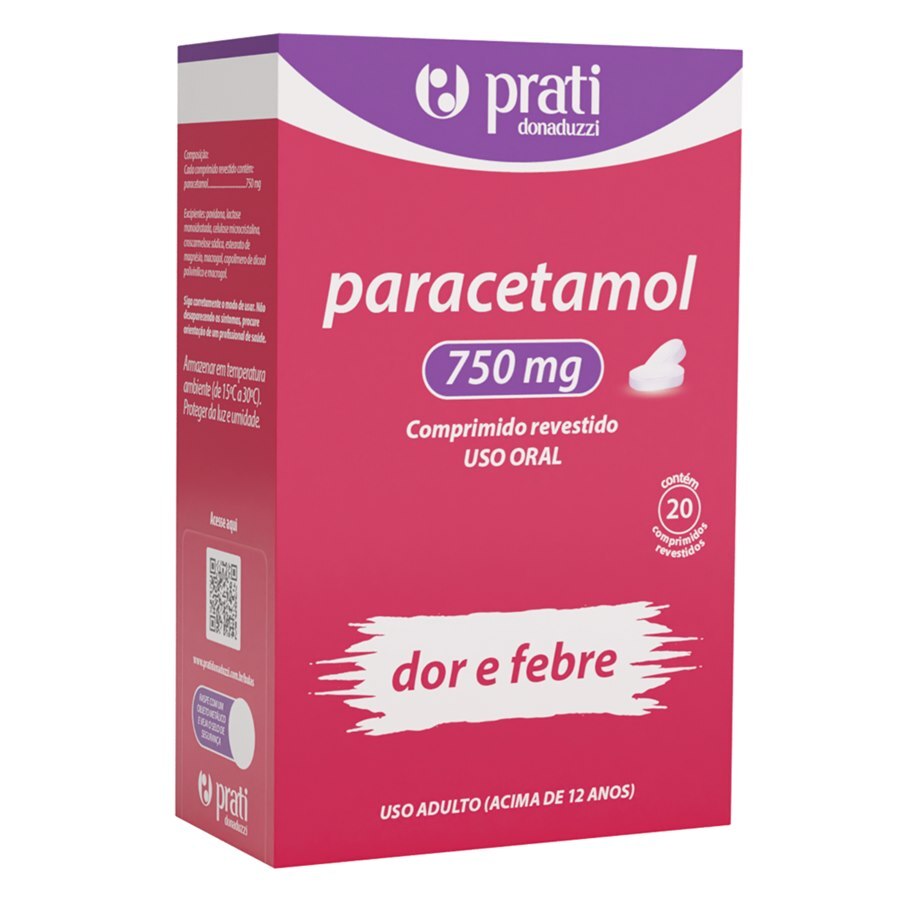 PARACETAMOL 750 mg x 20 COMPRIMIDOS