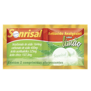 SONRISAL LIMÃO ENVELOPE 2 COMPRIMIDOS EFERVESCENTES