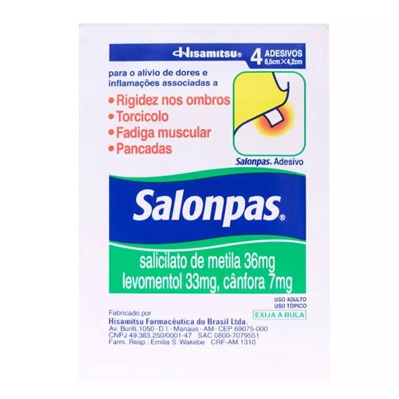 SALONPAS ADESIVO PEQUENO C/4 HISAMITSU