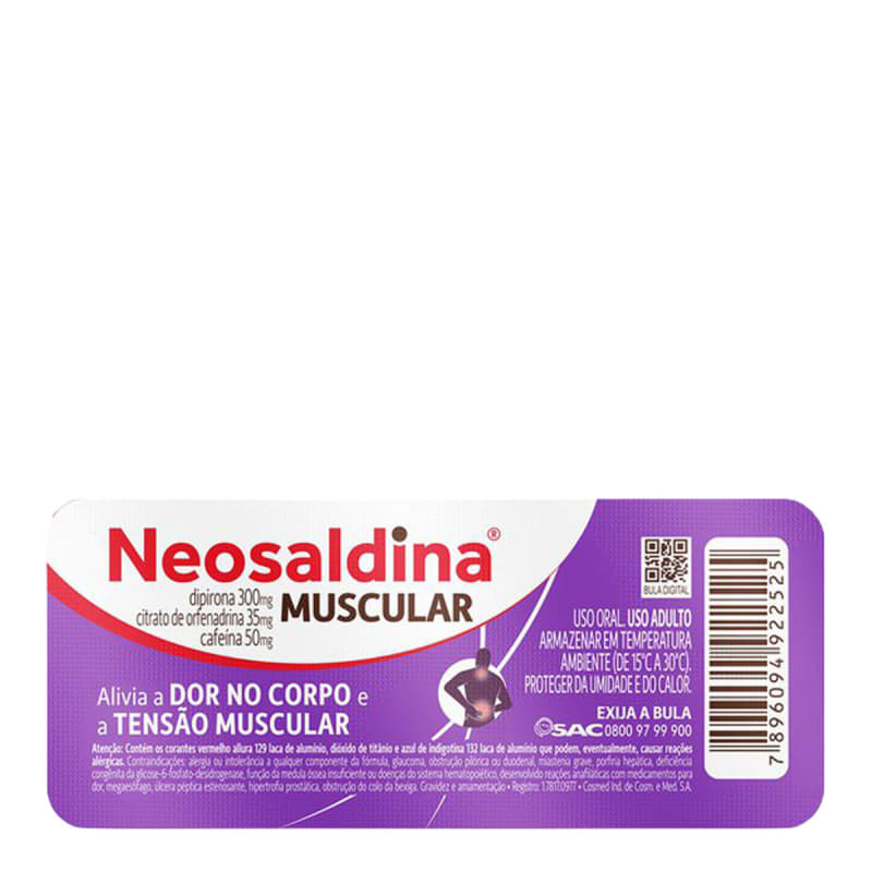 NEOSALDINA MUSC BLISTER 10 CP