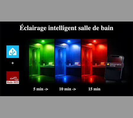 Comment créer un éclairage intelligent de la salle de bain avec Home assistant et Node-Red
