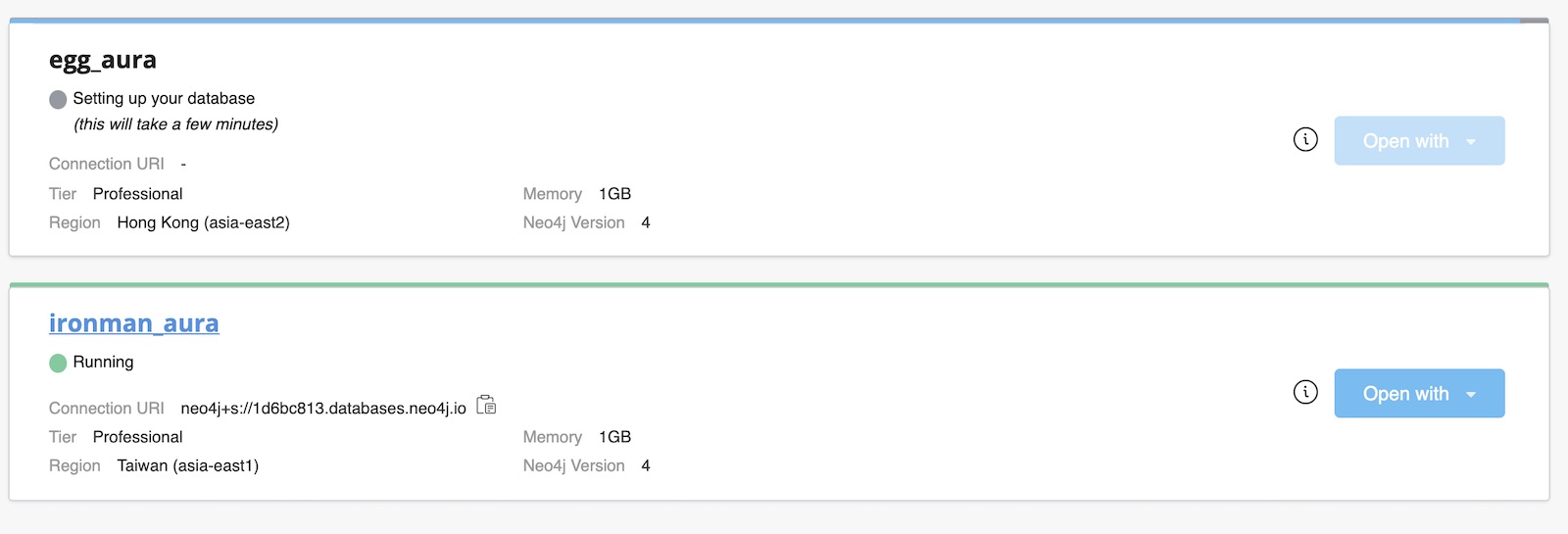 Neo4j Aura Many DB