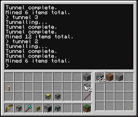 CC: Tweaked Mining Turtle tunnel