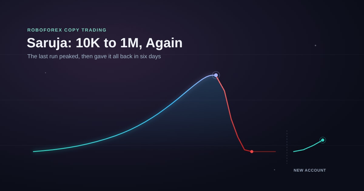 Saruja 10K to 1M Journey: The New Account, and What the Last One Did