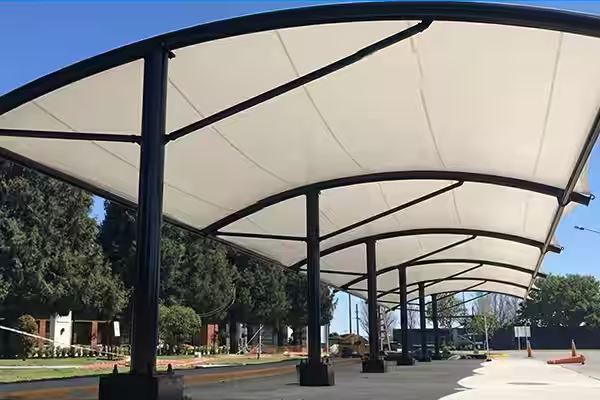 Desain Kanopi Parkiran Mall Membrane