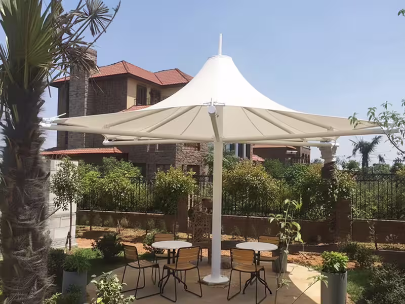 Jasa Pemasangan Tenda Payung Membrane untuk Cafe Outdoor dan Coffee Shop