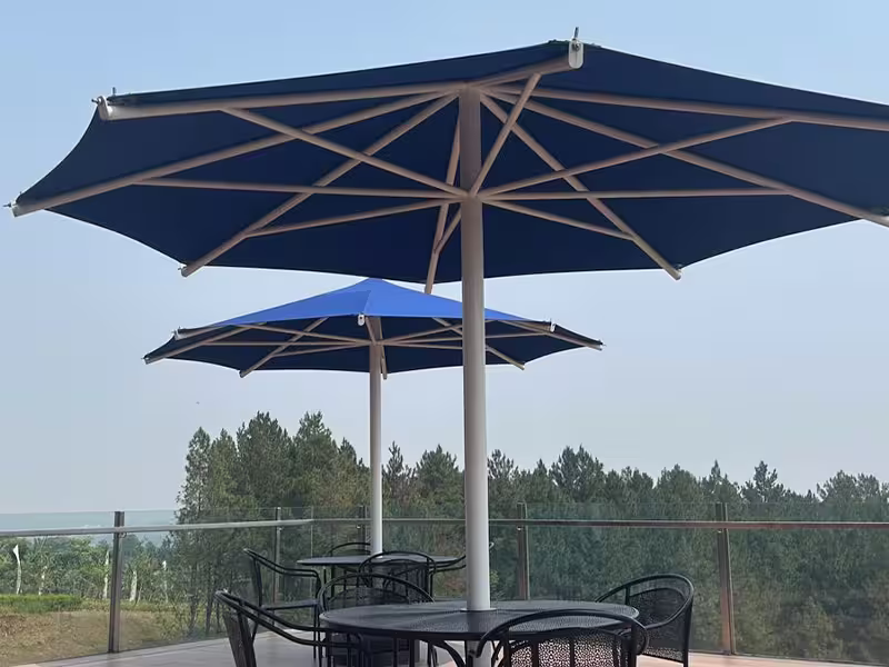 Tenda Payung Terbalik Inverted Umbrella untuk Area Komersial dan Food Court