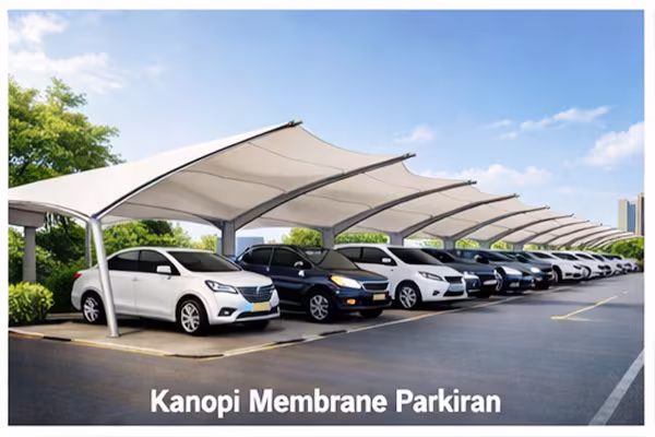Jasa Pemasangan Atap Membrane Parkiran Massal