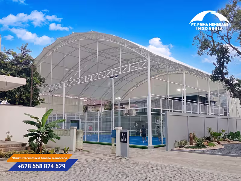 Kanopi membrane area gudang logistik