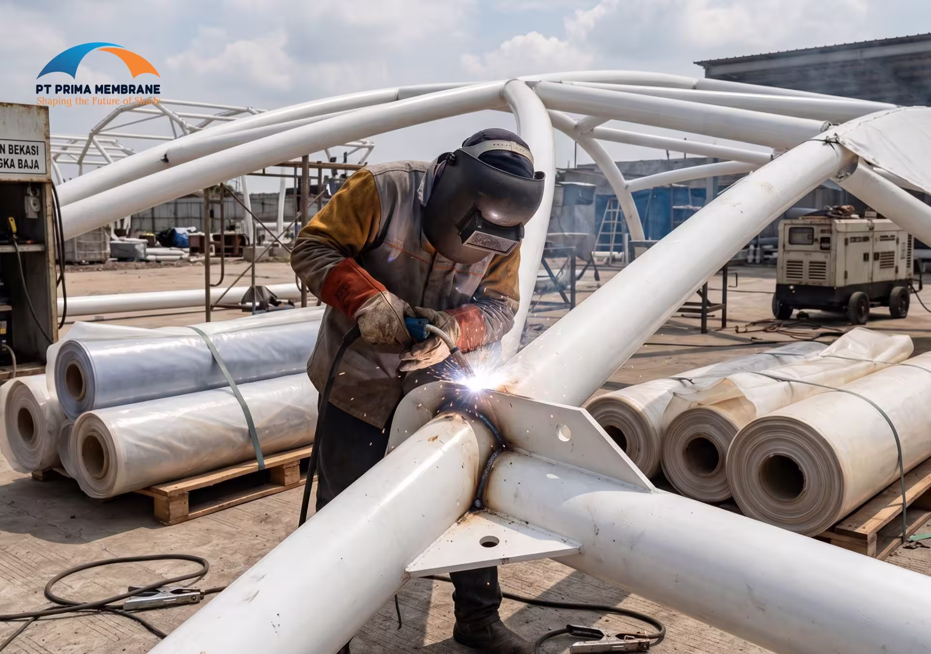 Dokumentasi Proses Pabrikasi Konstruksi Baja Prima Membrane