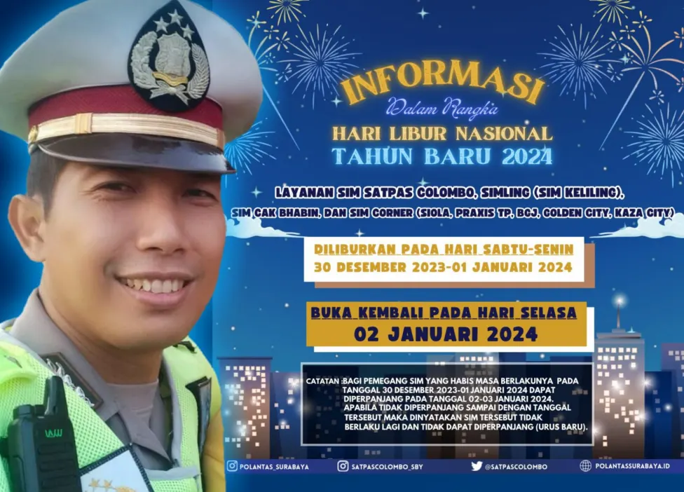 Informasi Libur Bersama Nataru 2023-2024″ Ini Kata Kanit Regident Satpas Colombo Satpas Colombo