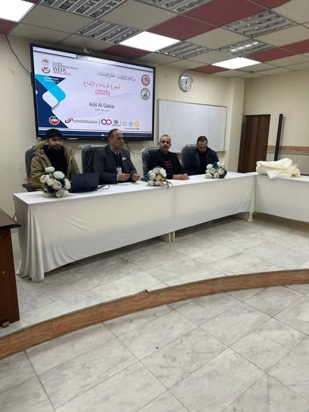 Adil presenting success story under Global Entrepreneurship Week Iraq 2025