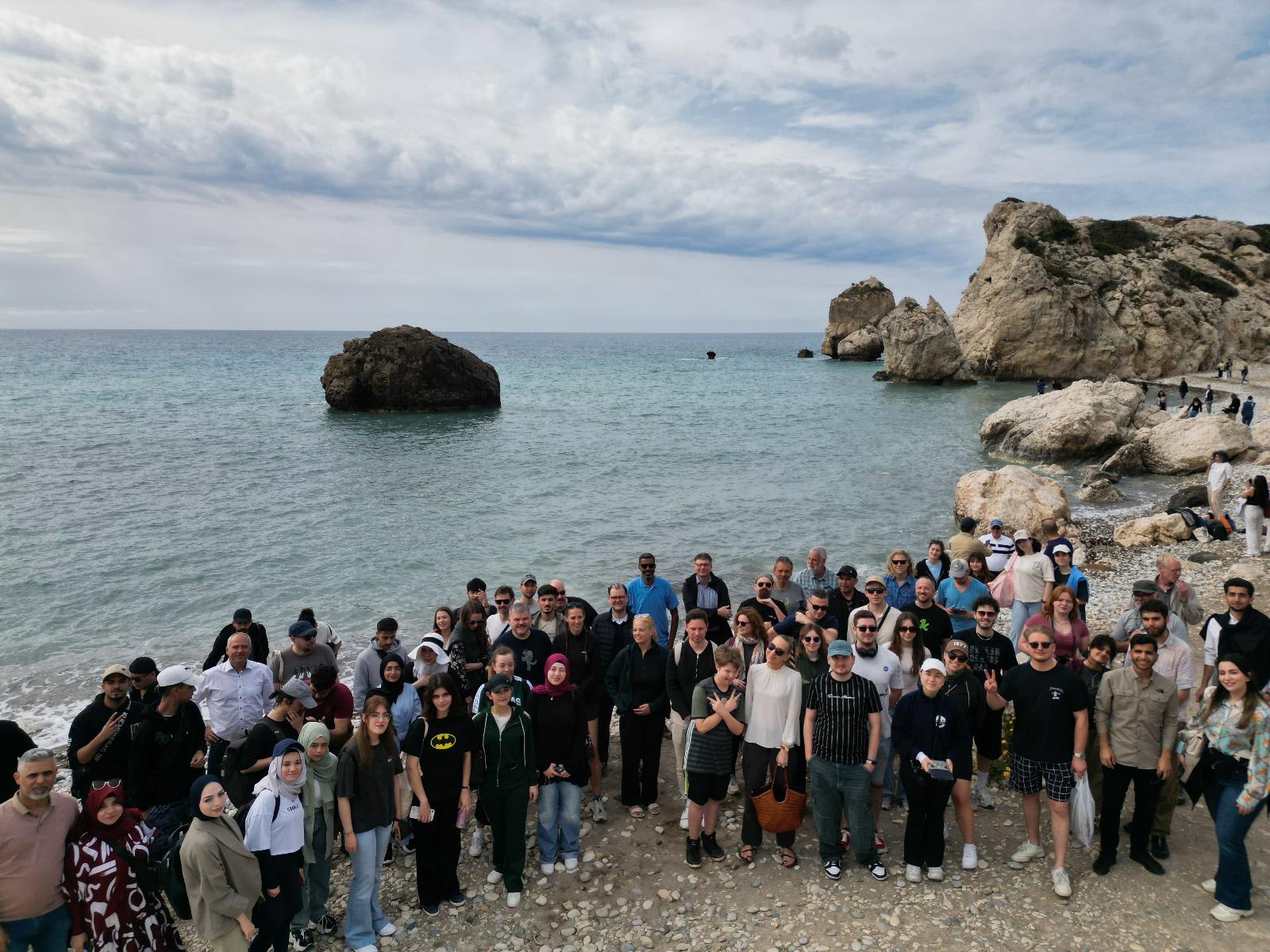 Participants of DoCH conference near Aphrodite's Rock