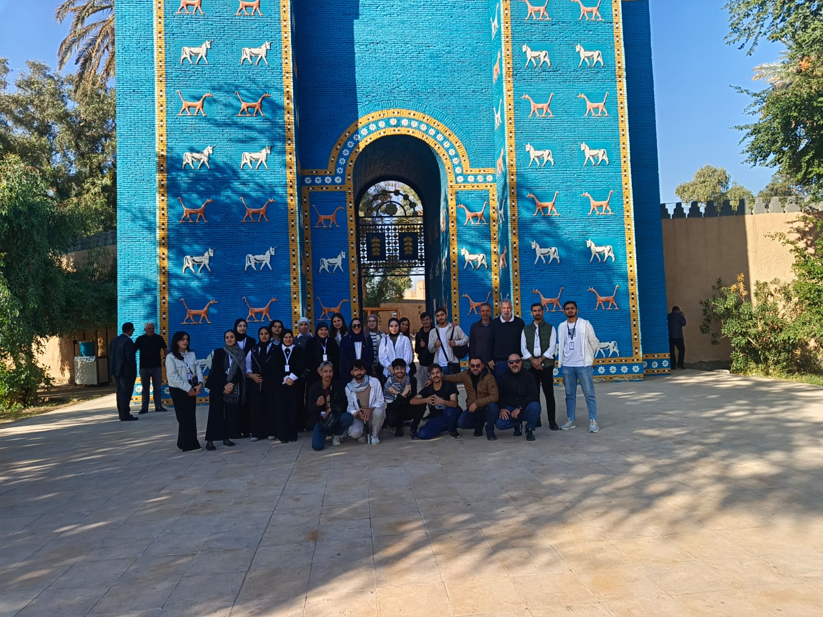 Team in front Ishtar gate