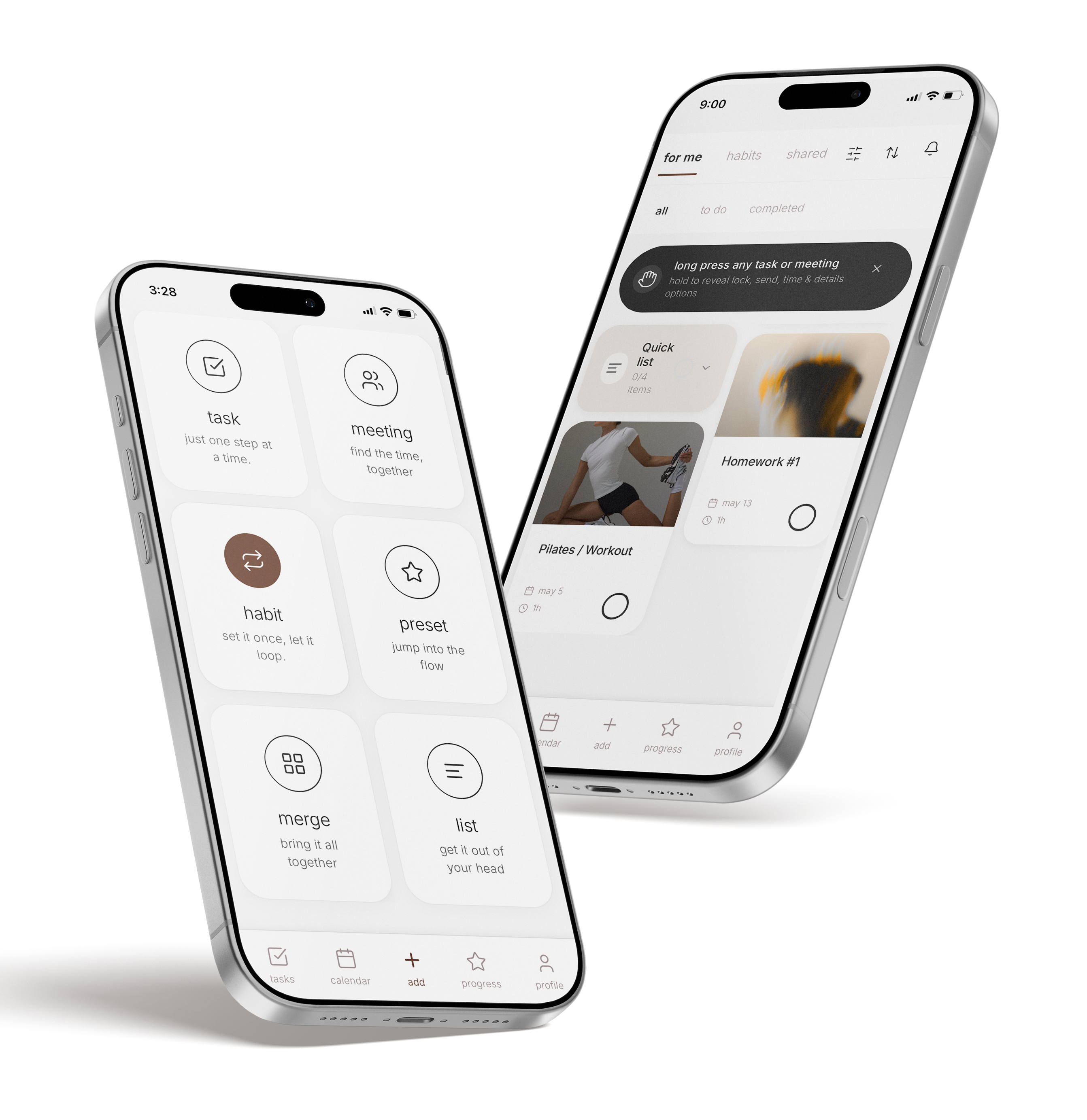 clennd on two phones