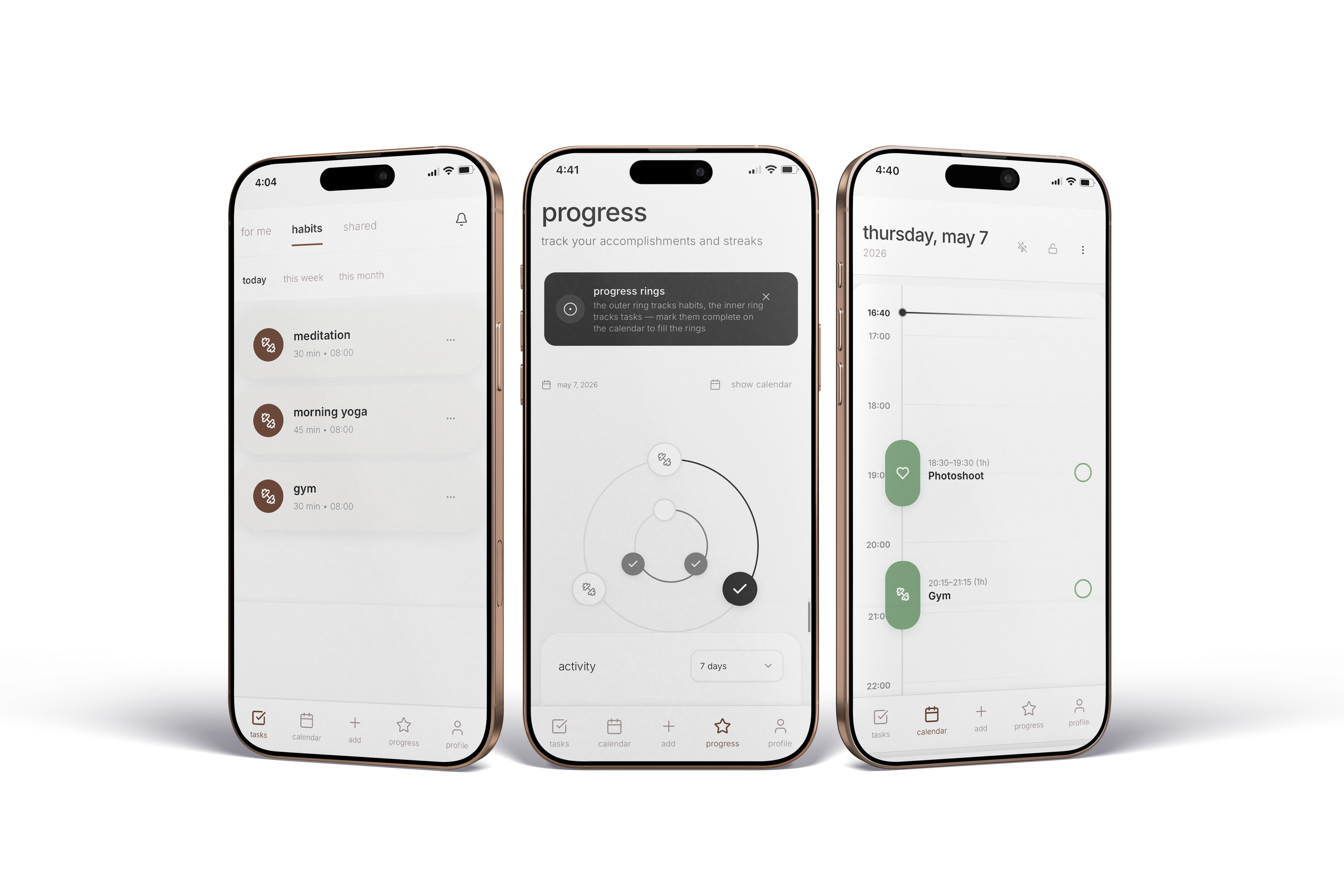app screens
