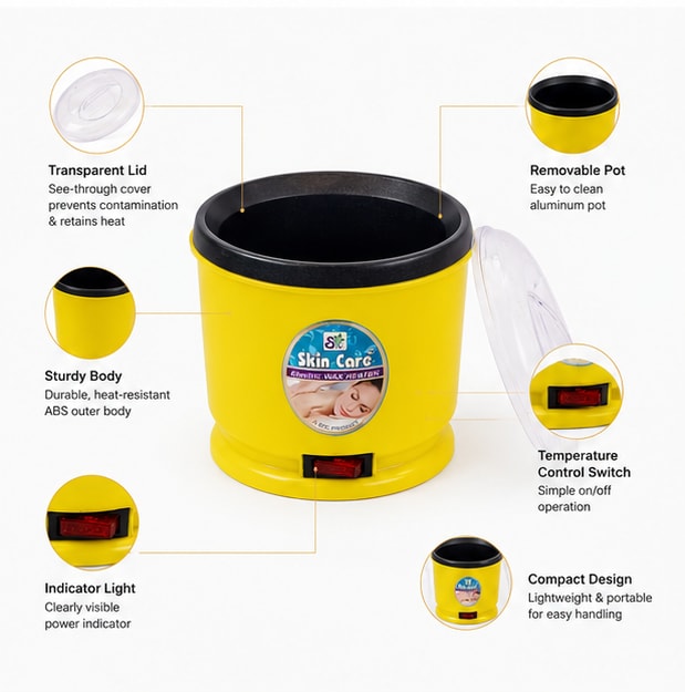 Automatic Wax Heater black coated Bowl — image 3
