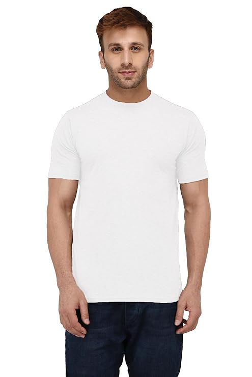 Men’s Essential White Round Neck Tee