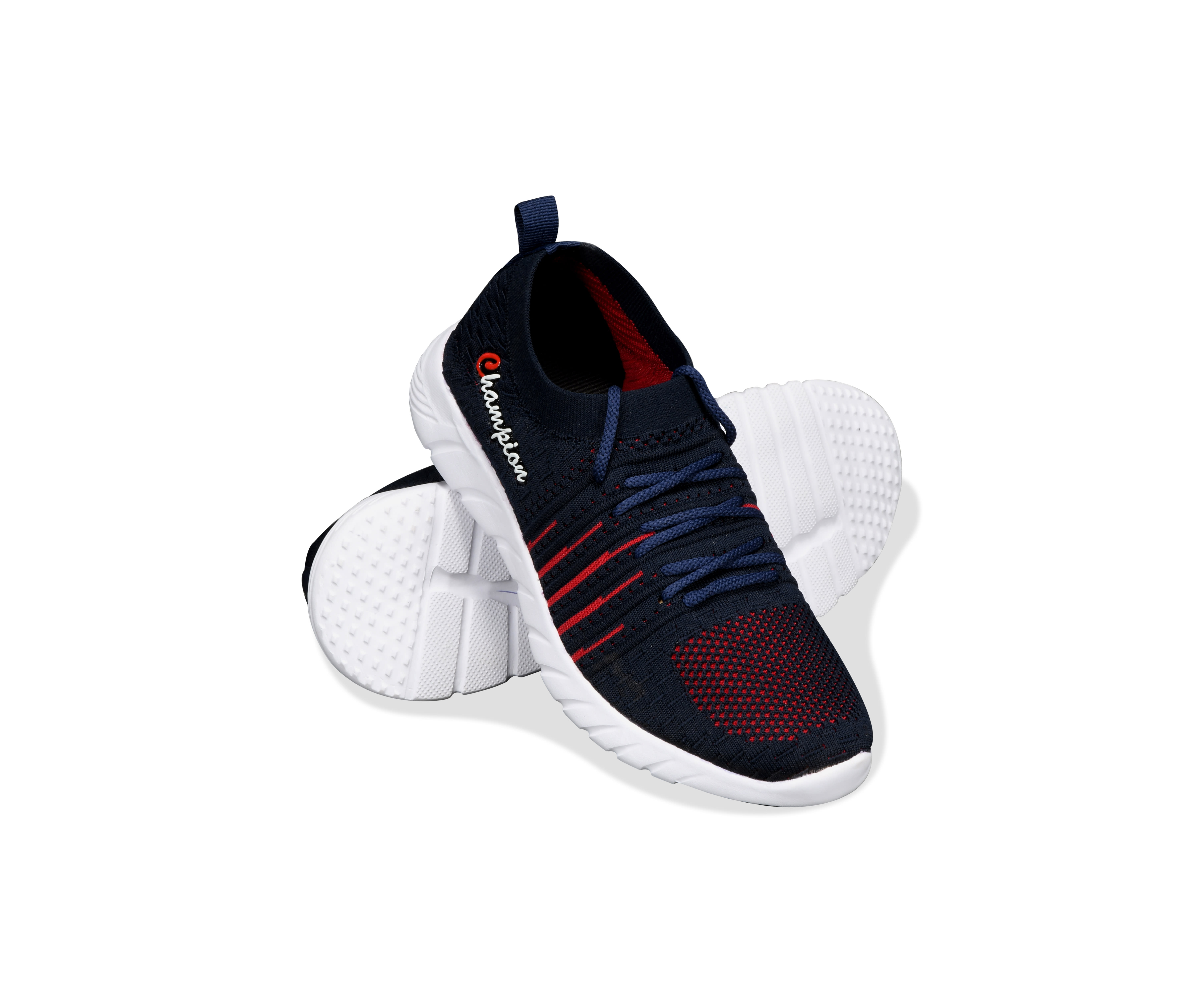 Men’s Black Sports Shoes with Red Accents | Lightweight Mesh Sneakers with EVA Sole for Gym & Casual Wear