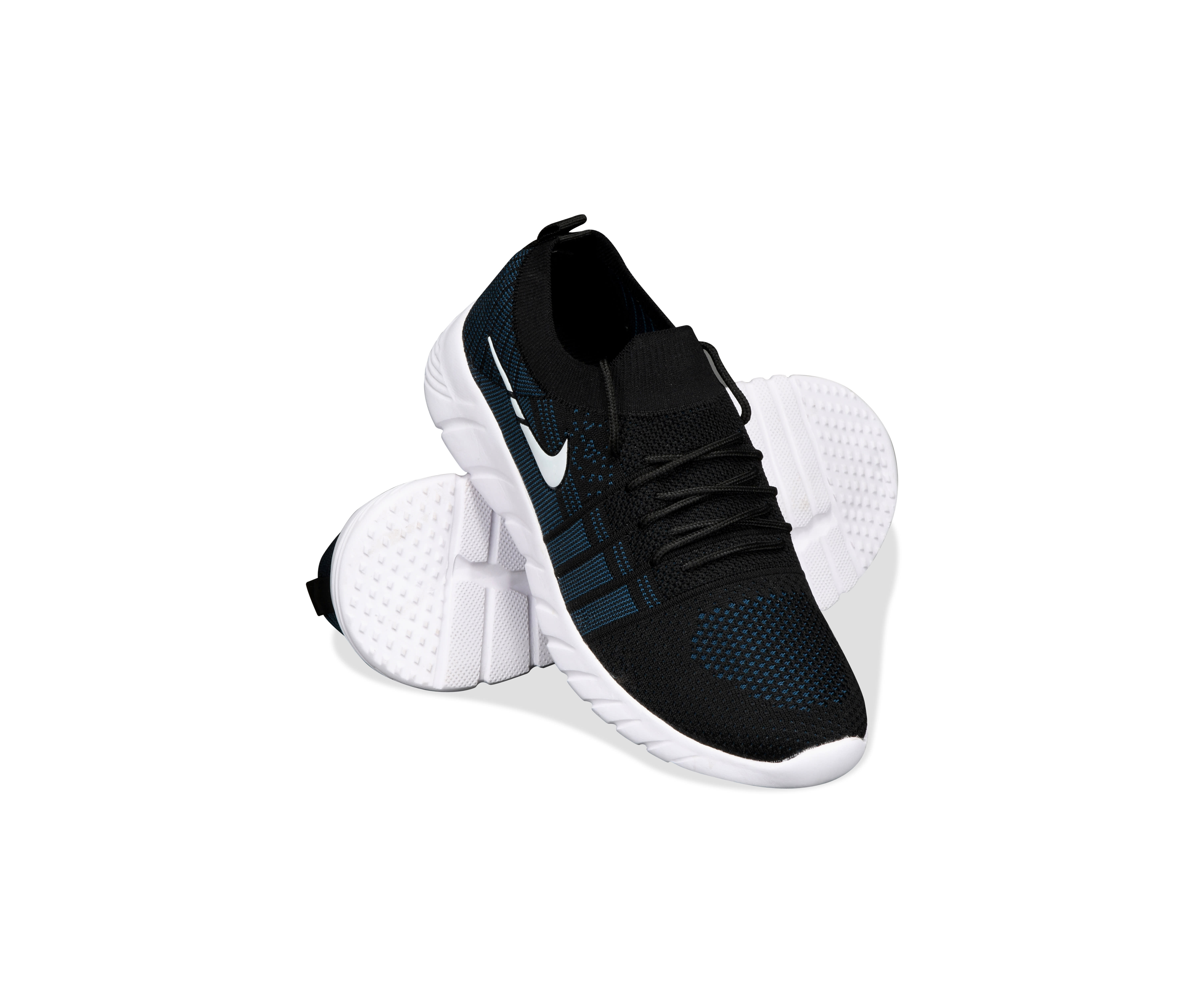 Men’s Black & Blue Casual Shoes with EVA Sole | Lightweight Mesh Lace-Up Shoes for Daily Wear