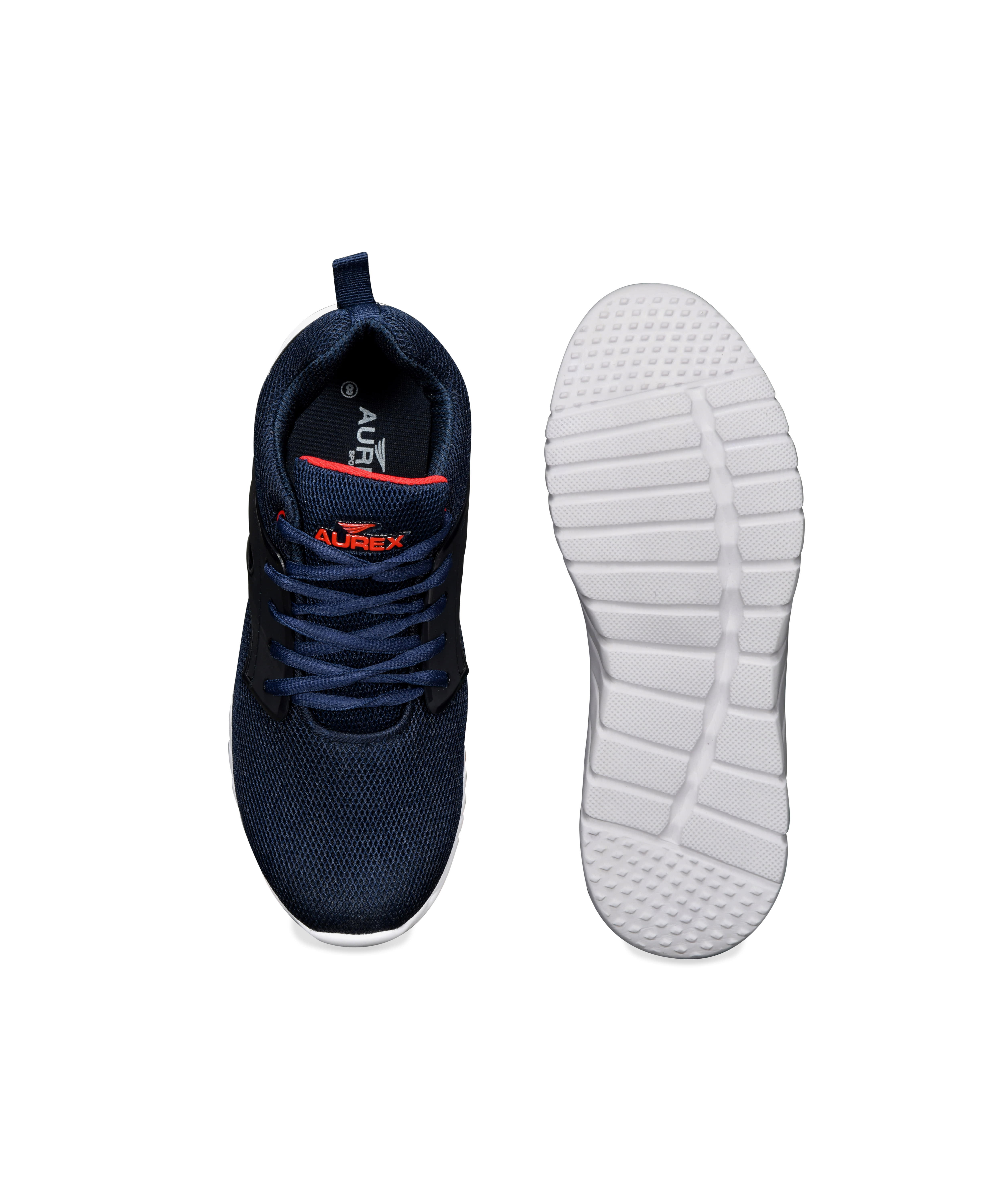 Men’s Navy Blue Mesh Running Shoes with EVA Sole for Gym & Walking