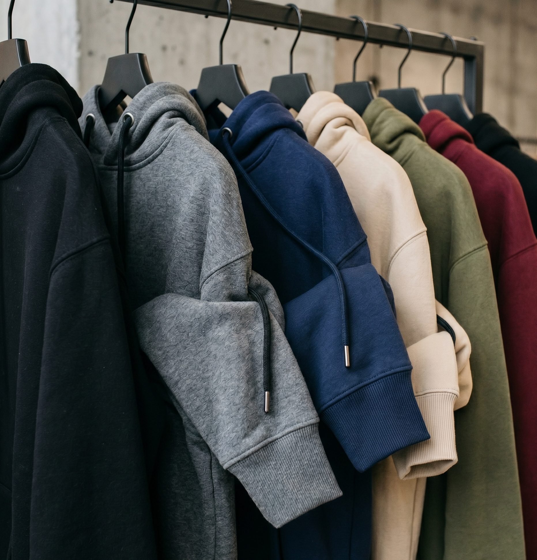 Solid color hoodies wholesale