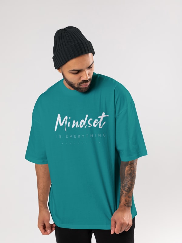 Men’s Teal Oversized Graphic Anime T-Shirt | Streetwear Tee
