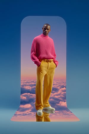 Vibrant Fashion Portrait with Dreamy Background